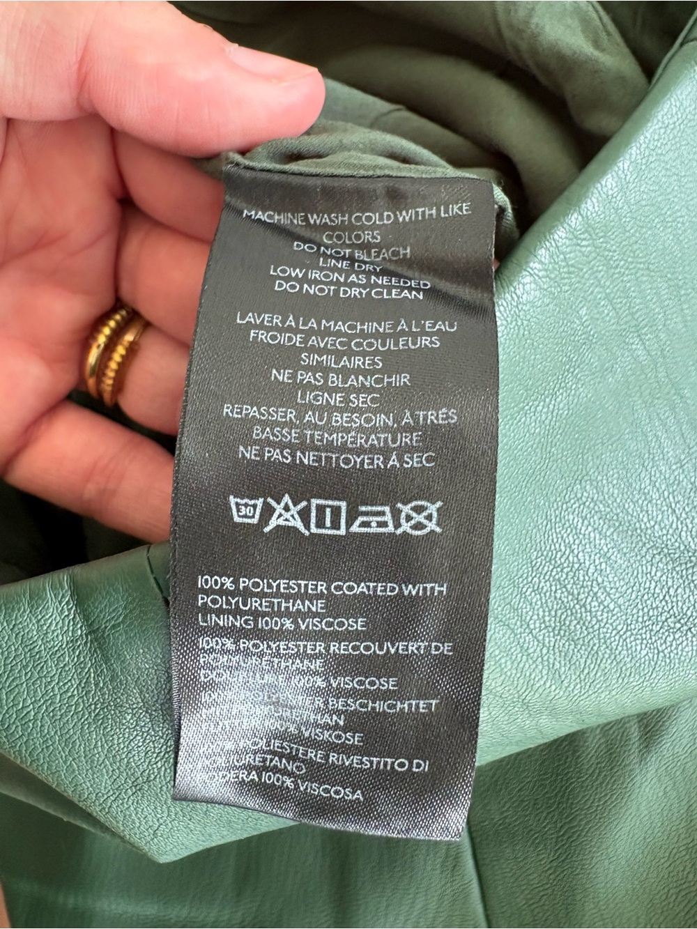 Maeve Anthropologie Green Faux Leather Mini Skirt Size US 0 - Picture 6 of 7